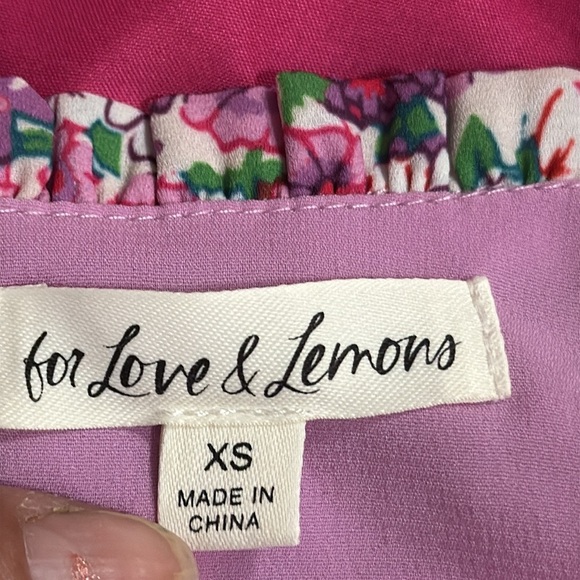 (A3) By Love & Lemons Puff Sleeve Crop Top Floral Print Underwire Top, Size XS - Picture 8 of 16